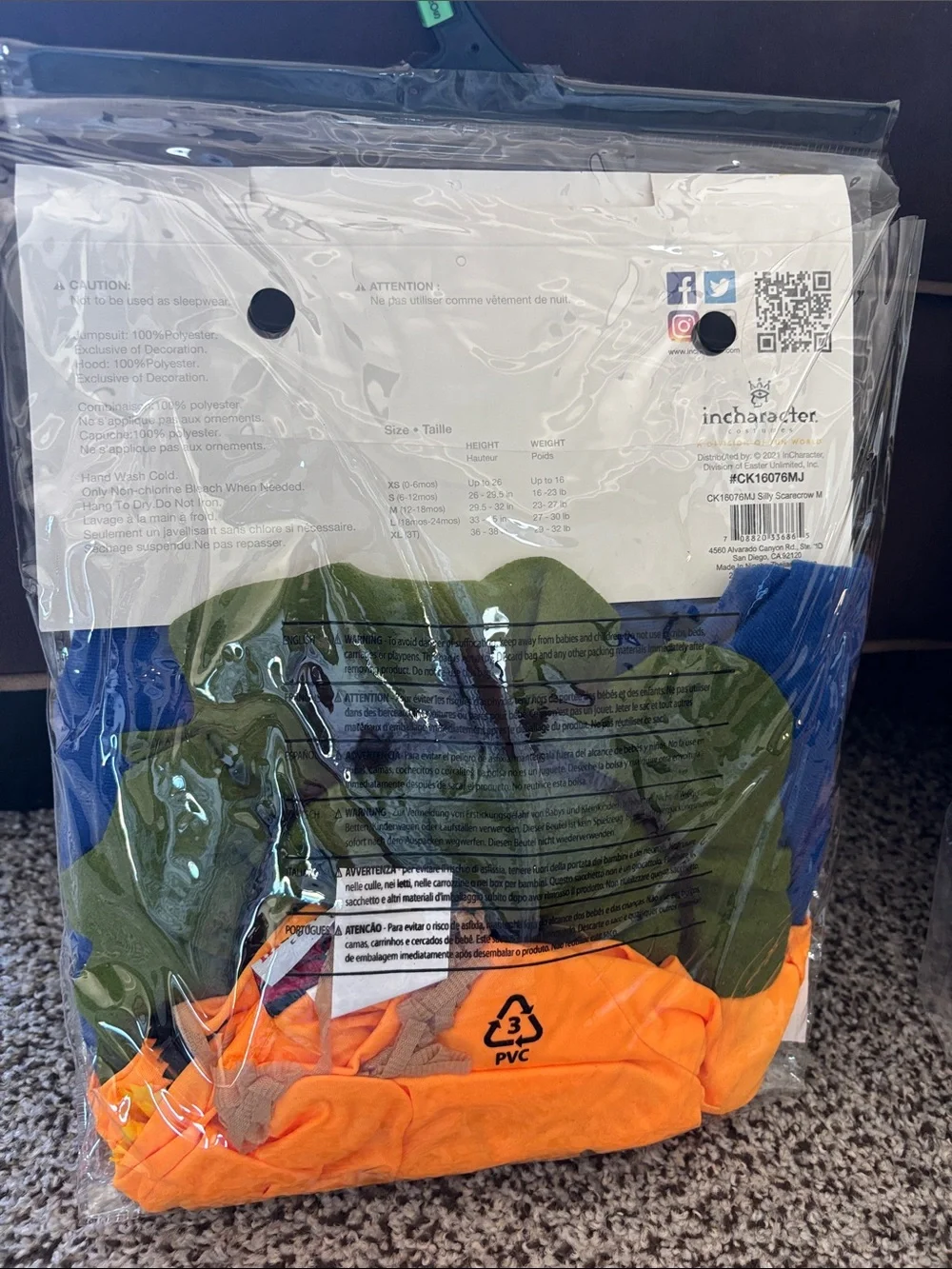 Incharacter toddler halloween